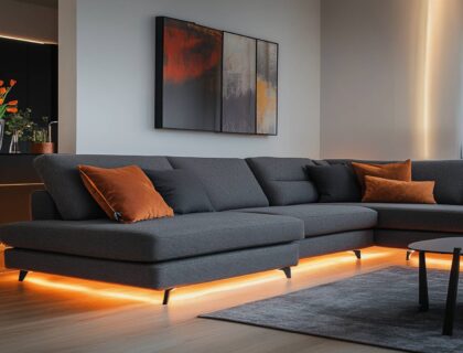 10 przykładów inteligentnych mebli tapicerowanych do salonów