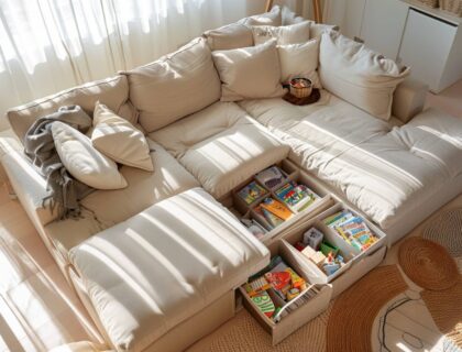 Najlepsze sofy z funkcją przechowywania na 2025 rok.