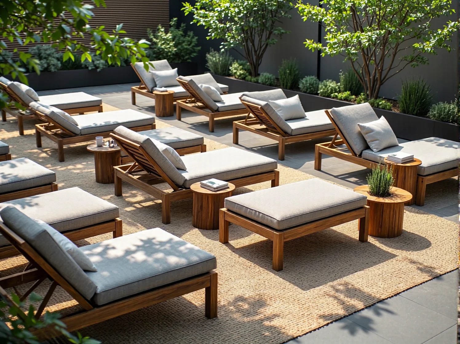 Ergonomiczny leżak basenowy zapewniający gościom hotelowym najwyższy poziom relaksu.