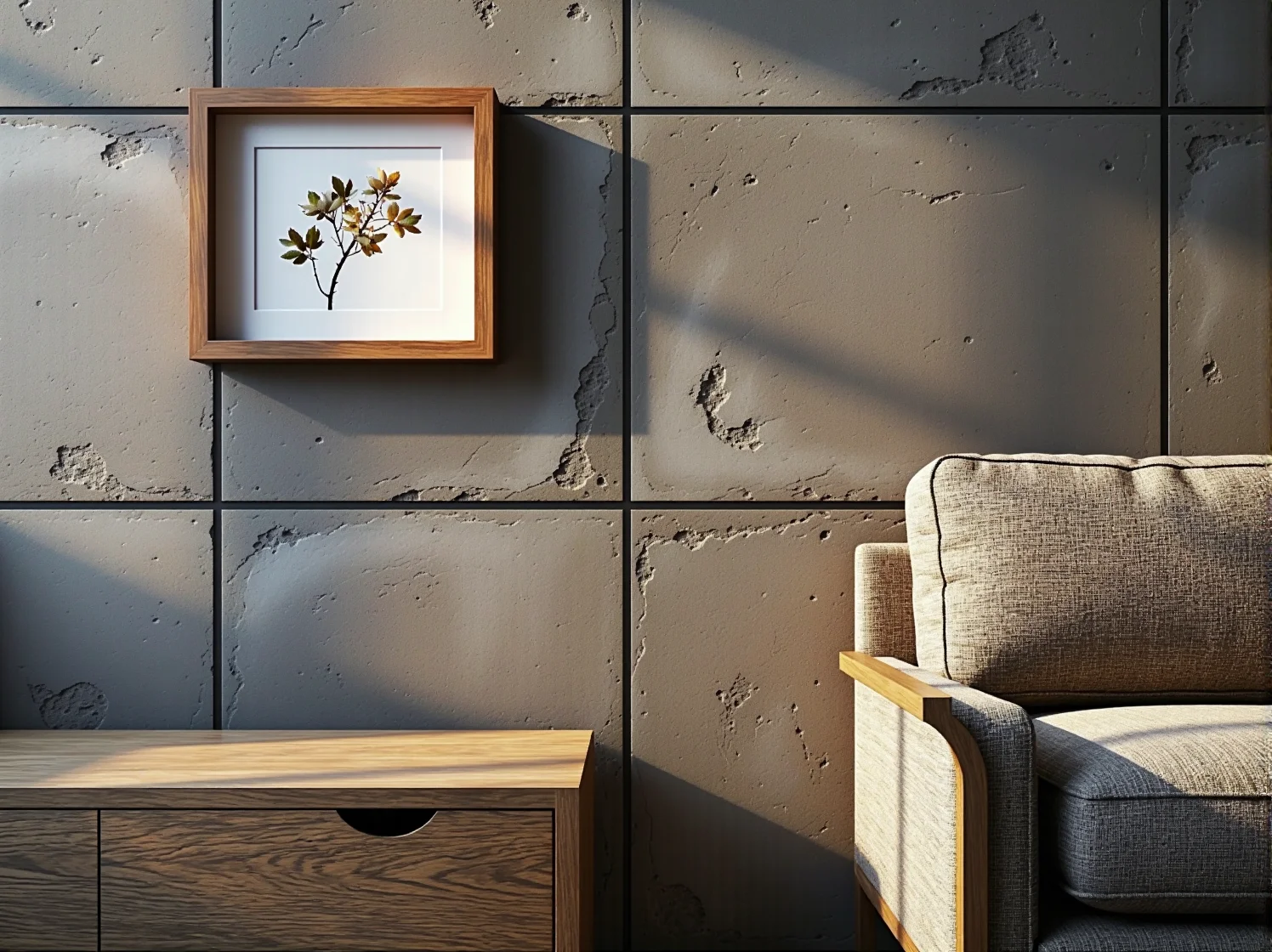 Naturalne lniane tekstylia w jasnym salonie. Len nadaje lekkości i świetnie pasuje do eko aranżacji.