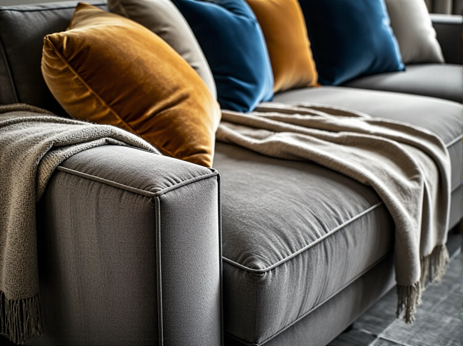 Luksusowa pikowana sofa ogrodowa na tarasie w stylu glamour