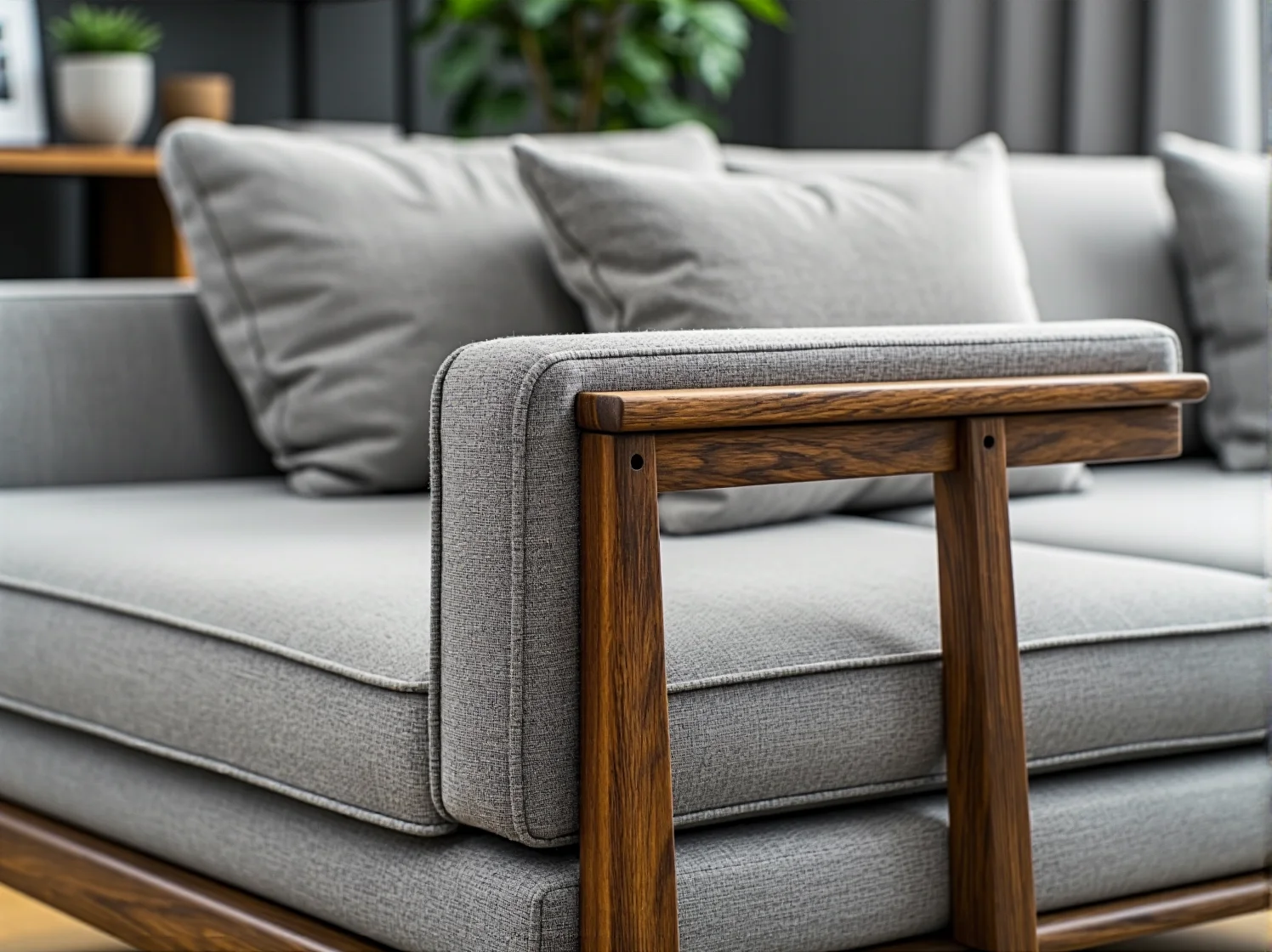 Zbliżenie na masywne metalowe nogi i blat z litego drewna – kluczowe materiały w stylu industrialnym.