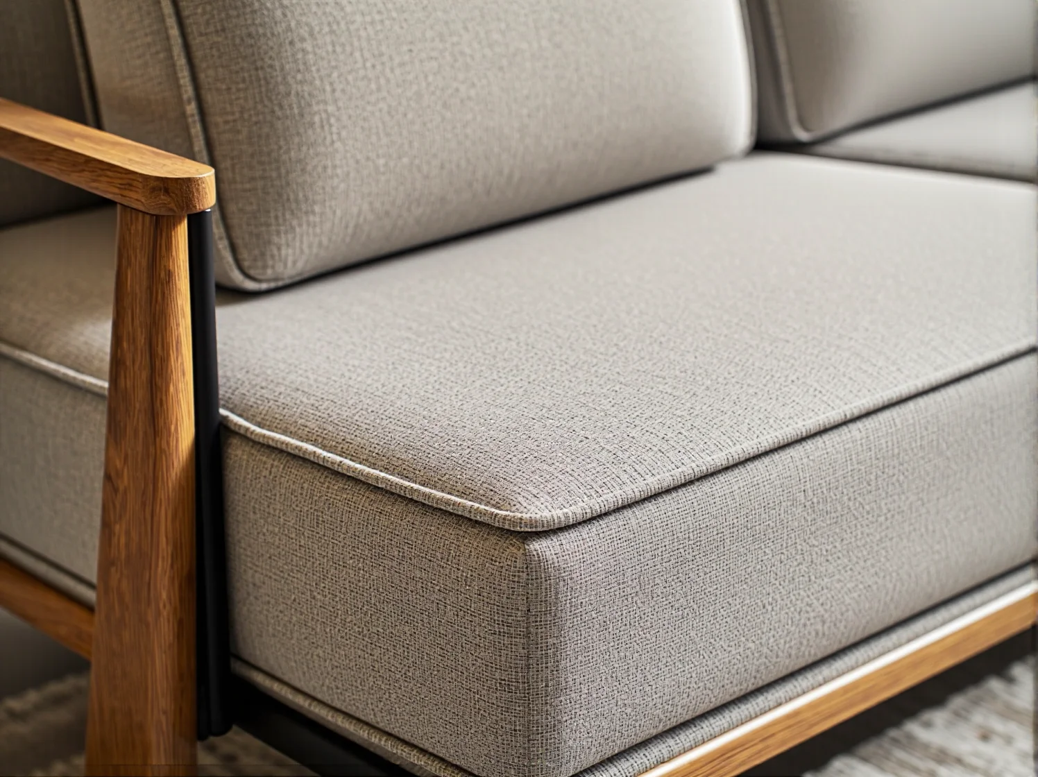 Narożny regał ścienny z ciemnego drewna i stalowych rur w biurze.