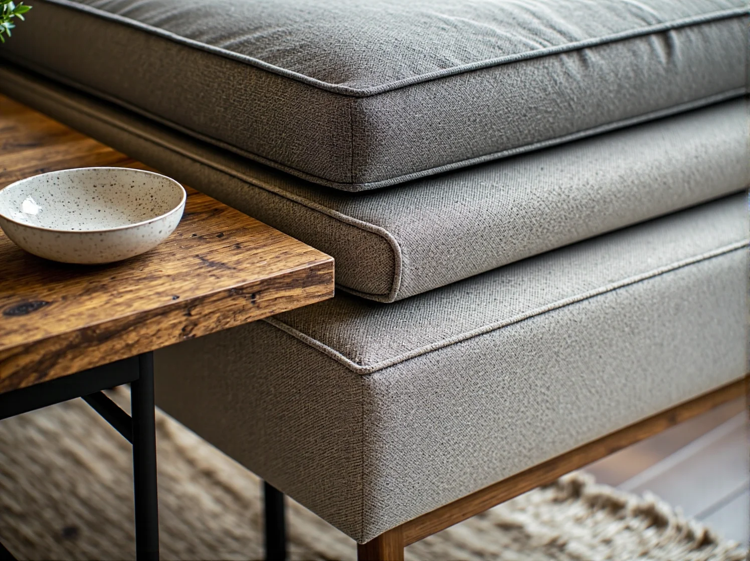 Drewniane regały i organizacja przestrzeni w funkcjonalnym mieszkaniu skandynawskim.